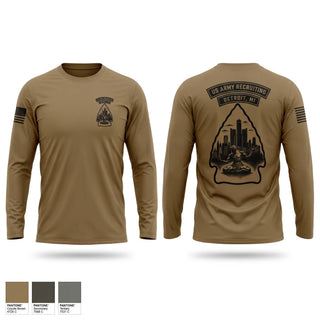 Long Sleeve Performance Shirt, Detroit Recruiting Station, Army, Teamtime, Team time, sublimation, custom sports apparel, team uniforms, spirit wear, spiritwear, sports uniforms, custom shirts, team store, custom team store, fundraiser sports, apparel fundraiser