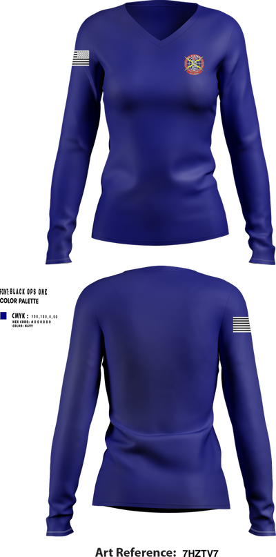 C-STARS 18124227 Women's Long Sleeve V-neck Shirt - 251