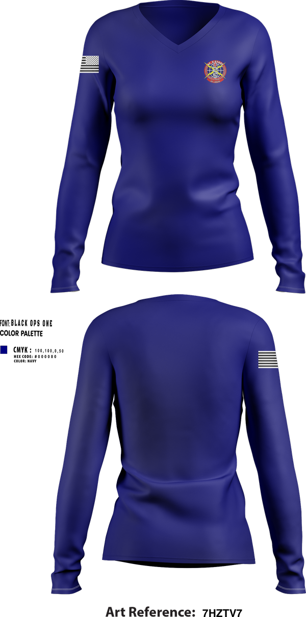Womens Long Sleeve Vneck Shirt, C-STARS, , Teamtime, Team time, sublimation, custom sports apparel, team uniforms, spirit wear, spiritwear, sports uniforms, custom shirts, team store, custom team store, fundraiser sports, apparel fundraiser