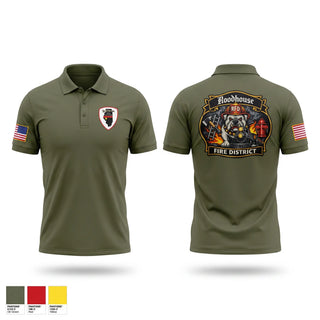 Short Sleeve Performance Polo, Roodhouse Fire Protection District, Fire Department, Teamtime, Team time, sublimation, custom sports apparel, team uniforms, spirit wear, spiritwear, sports uniforms, custom shirts, team store, custom team store, fundraiser sports, apparel fundraiser