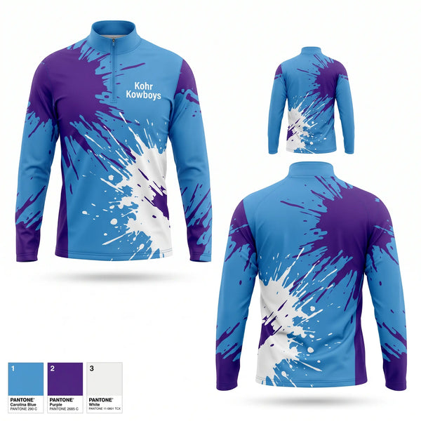 Quarter Zip Jacket, Kohr Kowboys, Baseball, Teamtime, Team time, sublimation, custom sports apparel, team uniforms, spirit wear, spiritwear, sports uniforms, custom shirts, team store, custom team store, fundraiser sports, apparel fundraiser