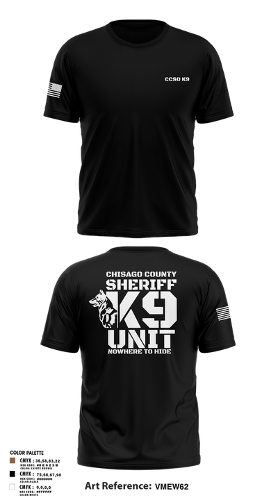 Chisago County K9 Unit 88074556 Old School Cotton Feel Shirt - 107