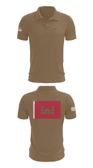 Short Sleeve Performance Polo, B 103 EN BN, National Guard, Teamtime, Team time, sublimation, custom sports apparel, team uniforms, spirit wear, spiritwear, sports uniforms, custom shirts, team store, custom team store, fundraiser sports, apparel fundraiser