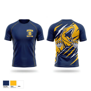 Short Sleeve Rash Guard Shirt, RHAM RAPTORS, Wrestling, Teamtime, Team time, sublimation, custom sports apparel, team uniforms, spirit wear, spiritwear, sports uniforms, custom shirts, team store, custom team store, fundraiser sports, apparel fundraiser