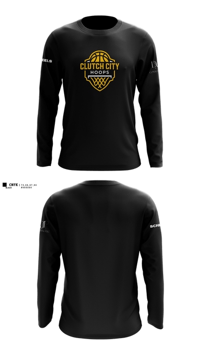 Clutch City Hoops 594116 Long Sleeve Shooting Shirt - 1
