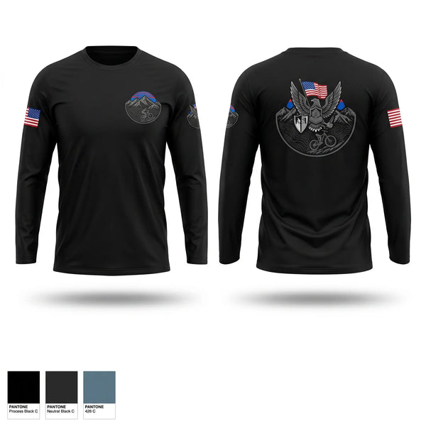 Long Sleeve Performance Shirt, Cincinnati Police Mountain Bike Squad, Police, Teamtime, Team time, sublimation, custom sports apparel, team uniforms, spirit wear, spiritwear, sports uniforms, custom shirts, team store, custom team store, fundraiser sports, apparel fundraiser
