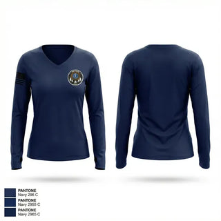 Womens Long Sleeve Vneck Shirt, NEMHS EMS, EMS/EMT, Teamtime, Team time, sublimation, custom sports apparel, team uniforms, spirit wear, spiritwear, sports uniforms, custom shirts, team store, custom team store, fundraiser sports, apparel fundraiser