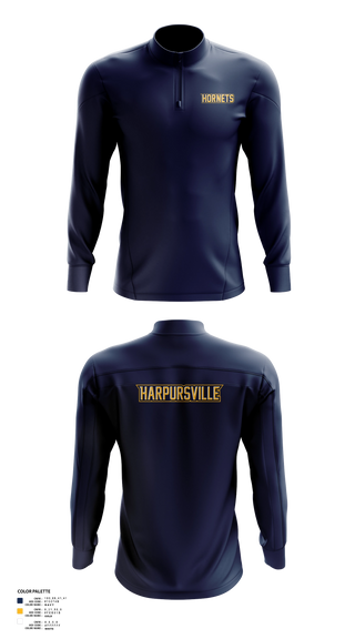Quarter Zip Jacket, Harpursville Hornets, Women's Basketball, Teamtime, Team time, sublimation, custom sports apparel, team uniforms, spirit wear, spiritwear, sports uniforms, custom shirts, team store, custom team store, fundraiser sports, apparel fundraiser