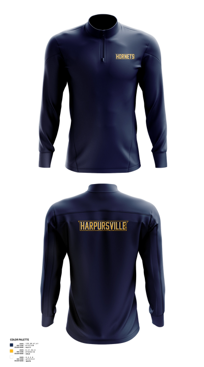 Harpursville Hornets Quarter Zip Jacket - 21