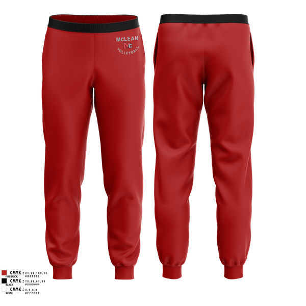 Joggers, McLean Girls Volleyball, Women's Volleyball, Teamtime, Team time, sublimation, custom sports apparel, team uniforms, spirit wear, spiritwear, sports uniforms, custom shirts, team store, custom team store, fundraiser sports, apparel fundraiser