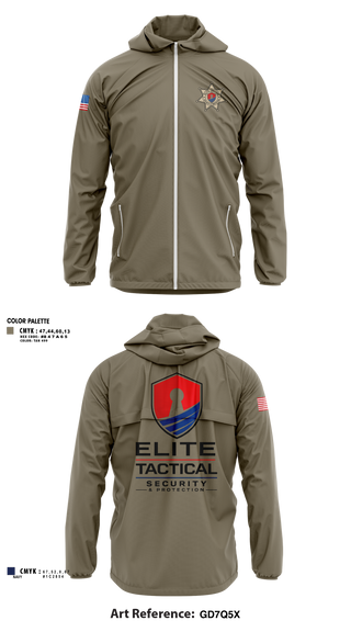 Windbreaker, Elite Tactical Security, Police, Teamtime, Team time, sublimation, custom sports apparel, team uniforms, spirit wear, spiritwear, sports uniforms, custom shirts, team store, custom team store, fundraiser sports, apparel fundraiser