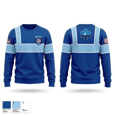 Crew Neck Sweatshirt, Cumberland Healthcare, EMS/EMT, Teamtime, Team time, sublimation, custom sports apparel, team uniforms, spirit wear, spiritwear, sports uniforms, custom shirts, team store, custom team store, fundraiser sports, apparel fundraiser