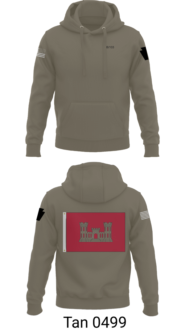 Hoodie, B 103 EN BN, National Guard, Teamtime, Team time, sublimation, custom sports apparel, team uniforms, spirit wear, spiritwear, sports uniforms, custom shirts, team store, custom team store, fundraiser sports, apparel fundraiser