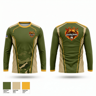 Long Sleeve Performance Shirt, Golden Deers FC, Men's Soccer, Teamtime, Team time, sublimation, custom sports apparel, team uniforms, spirit wear, spiritwear, sports uniforms, custom shirts, team store, custom team store, fundraiser sports, apparel fundraiser