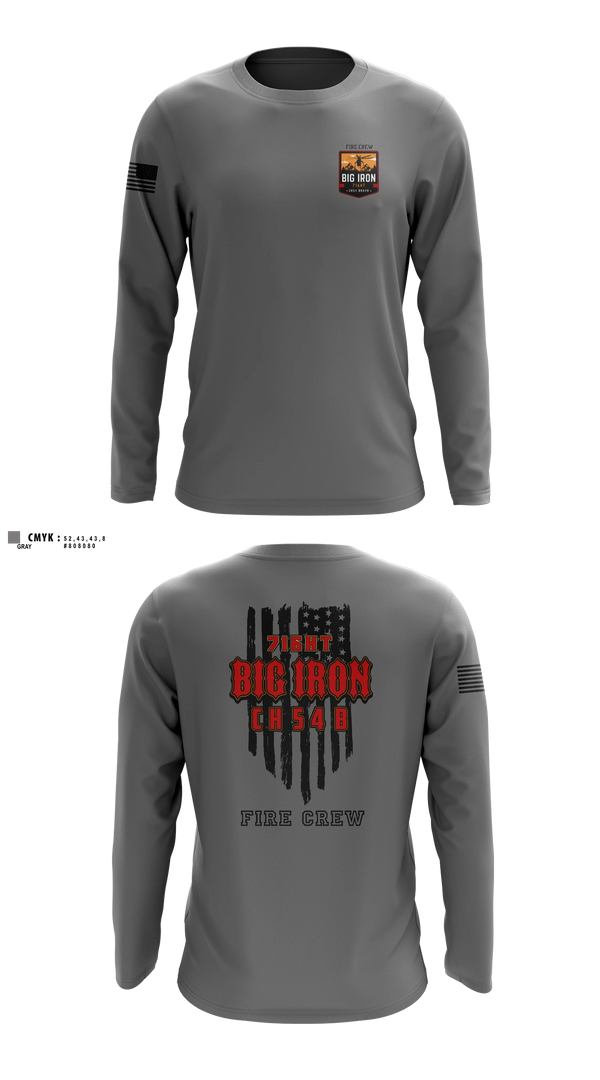 Long Sleeve Performance Shirt, Big Iron, Fire Department, Teamtime, Team time, sublimation, custom sports apparel, team uniforms, spirit wear, spiritwear, sports uniforms, custom shirts, team store, custom team store, fundraiser sports, apparel fundraiser