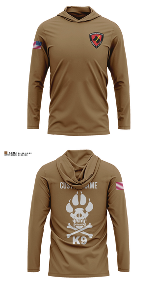 Long Sleeve hooded sunshirt, MWDHC 2026, Air Force, Teamtime, Team time, sublimation, custom sports apparel, team uniforms, spirit wear, spiritwear, sports uniforms, custom shirts, team store, custom team store, fundraiser sports, apparel fundraiser
