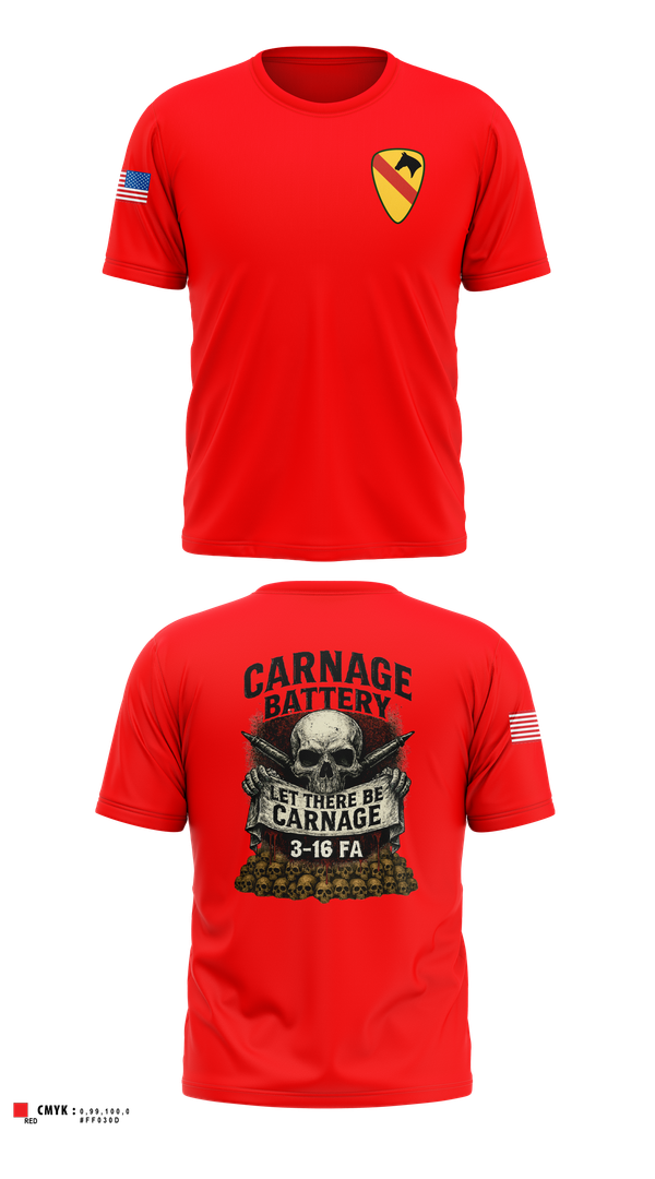 Short Sleeve Performance Shirt, Carnage BTRY, 3-16 FA, , Teamtime, Team time, sublimation, custom sports apparel, team uniforms, spirit wear, spiritwear, sports uniforms, custom shirts, team store, custom team store, fundraiser sports, apparel fundraiser
