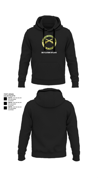 Hoodie, 3RD PLATOON OUTLAWS, Army, Teamtime, Team time, sublimation, custom sports apparel, team uniforms, spirit wear, spiritwear, sports uniforms, custom shirts, team store, custom team store, fundraiser sports, apparel fundraiser