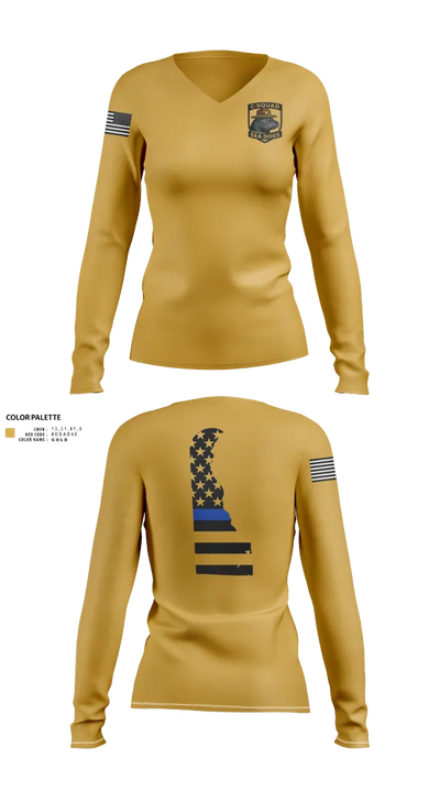 C-Squad 9776346 Women's Long Sleeve V-neck Shirt - 22