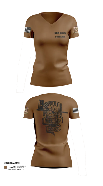 1/204th ADA 3113365 Women's Short Sleeve V-neck Shirt - 25