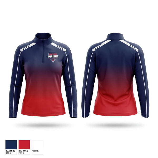 Quarter Zip Jacket, USSSA NY PRIDE, Softball, Teamtime, Team time, sublimation, custom sports apparel, team uniforms, spirit wear, spiritwear, sports uniforms, custom shirts, team store, custom team store, fundraiser sports, apparel fundraiser
