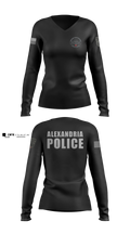 Alexandria Police Department Special Operations Women's Long Sleeve V-neck Shirt - 3