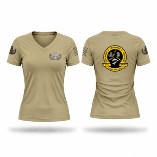 Womens Short Sleeve Vneck Shirt, EOD Mobile Unit 3, Navy, Teamtime, Team time, sublimation, custom sports apparel, team uniforms, spirit wear, spiritwear, sports uniforms, custom shirts, team store, custom team store, fundraiser sports, apparel fundraiser