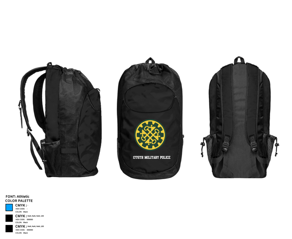 Gear Bag, 1775th military police, National Guard, Teamtime, Team time, sublimation, custom sports apparel, team uniforms, spirit wear, spiritwear, sports uniforms, custom shirts, team store, custom team store, fundraiser sports, apparel fundraiser