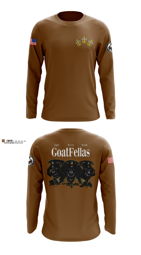Long Sleeve Performance Shirt, NTAG ORV CHIEFS MESS, Navy, Teamtime, Team time, sublimation, custom sports apparel, team uniforms, spirit wear, spiritwear, sports uniforms, custom shirts, team store, custom team store, fundraiser sports, apparel fundraiser