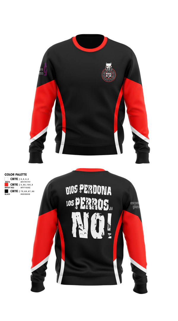 Crew Neck Sweatshirt, PERROS DEL MAL FC, Men's Soccer, Teamtime, Team time, sublimation, custom sports apparel, team uniforms, spirit wear, spiritwear, sports uniforms, custom shirts, team store, custom team store, fundraiser sports, apparel fundraiser