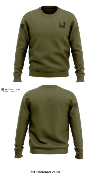 Crew Neck Sweatshirt, V1/2 F&R, Marines, Teamtime, Team time, sublimation, custom sports apparel, team uniforms, spirit wear, spiritwear, sports uniforms, custom shirts, team store, custom team store, fundraiser sports, apparel fundraiser
