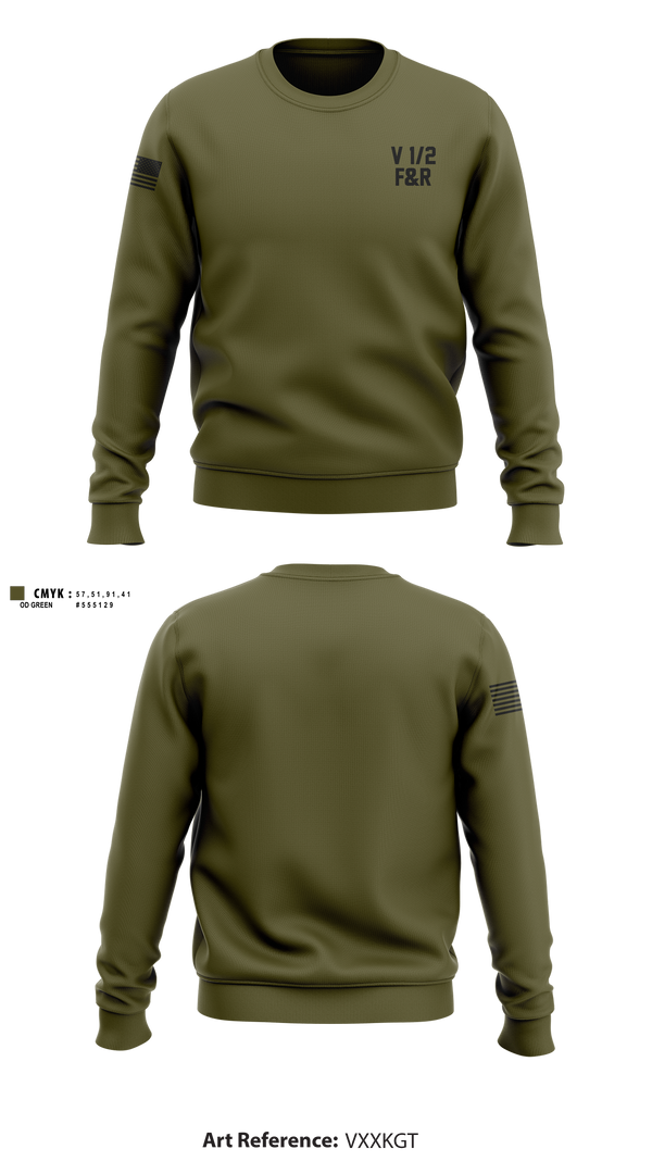 Crew Neck Sweatshirt, V1/2 F&R, Marines, Teamtime, Team time, sublimation, custom sports apparel, team uniforms, spirit wear, spiritwear, sports uniforms, custom shirts, team store, custom team store, fundraiser sports, apparel fundraiser