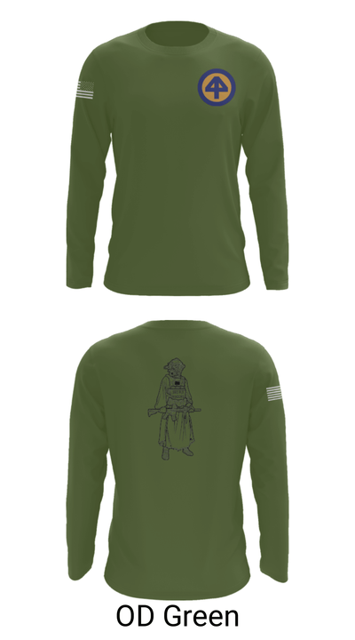 A Co 1/1-114th 36313026 Long Sleeve Performance Shirt - 46
