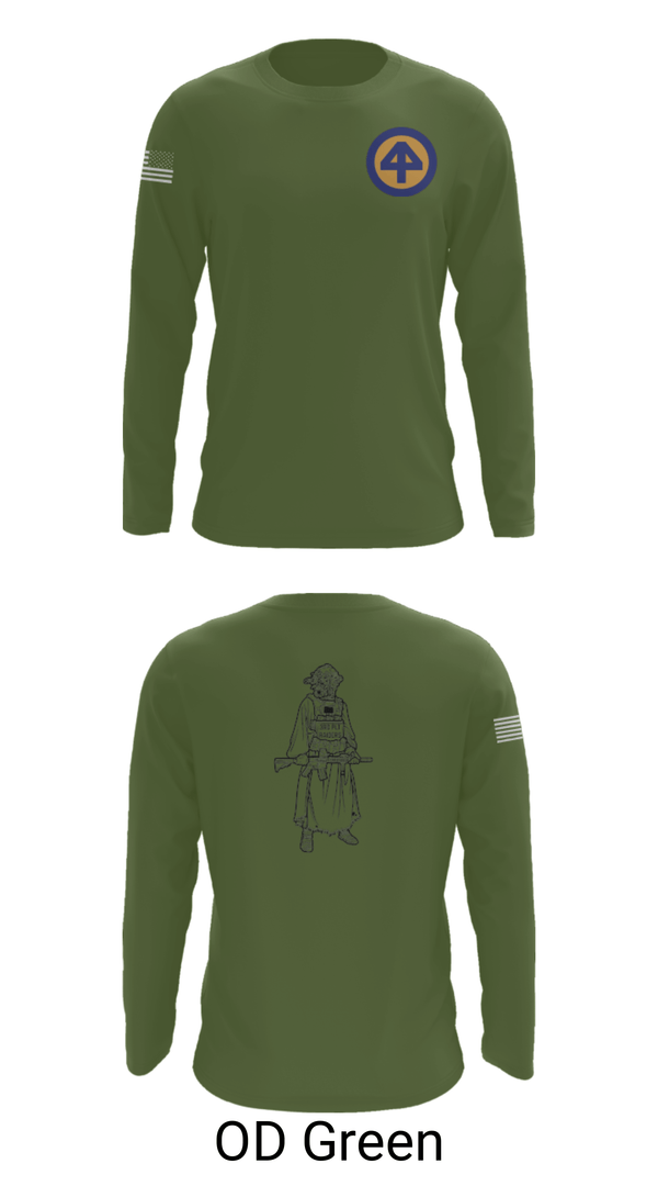Long Sleeve Performance Shirt, A Co 1/1-114thA Co 1-114th INF, Army, Teamtime, Team time, sublimation, custom sports apparel, team uniforms, spirit wear, spiritwear, sports uniforms, custom shirts, team store, custom team store, fundraiser sports, apparel fundraiser