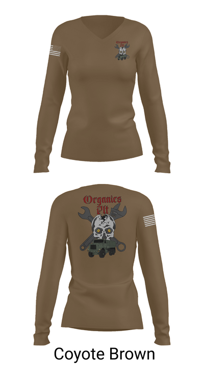 Organics plt 62545890 Women's Long Sleeve V-neck Shirt - 17