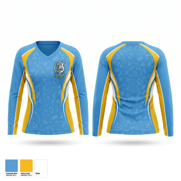 Womens Long Sleeve Vneck Shirt, Cape Elite, , Teamtime, Team time, sublimation, custom sports apparel, team uniforms, spirit wear, spiritwear, sports uniforms, custom shirts, team store, custom team store, fundraiser sports, apparel fundraiser