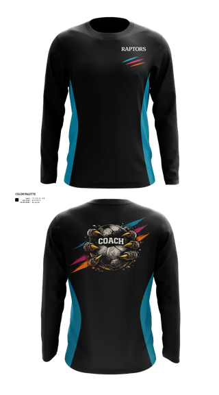 Long Sleeve Performance Shirt, RAPTORS FC, Men's Soccer, Teamtime, Team time, sublimation, custom sports apparel, team uniforms, spirit wear, spiritwear, sports uniforms, custom shirts, team store, custom team store, fundraiser sports, apparel fundraiser