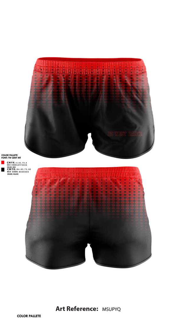 Womens Shorts, DC West Dance, Spirit Store, Teamtime, Team time, sublimation, custom sports apparel, team uniforms, spirit wear, spiritwear, sports uniforms, custom shirts, team store, custom team store, fundraiser sports, apparel fundraiser