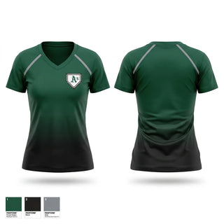 Womens Short Sleeve Vneck Shirt, Quad City A's, Baseball, Teamtime, Team time, sublimation, custom sports apparel, team uniforms, spirit wear, spiritwear, sports uniforms, custom shirts, team store, custom team store, fundraiser sports, apparel fundraiser