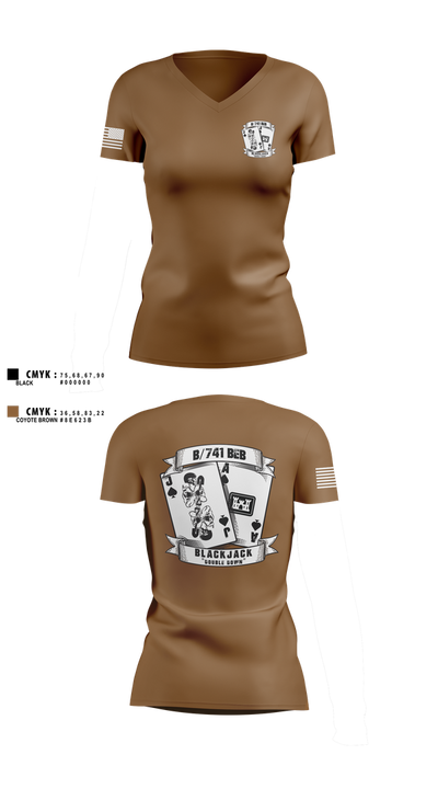 B/741BEB 92867262 Women's Short Sleeve V-neck Shirt - 8