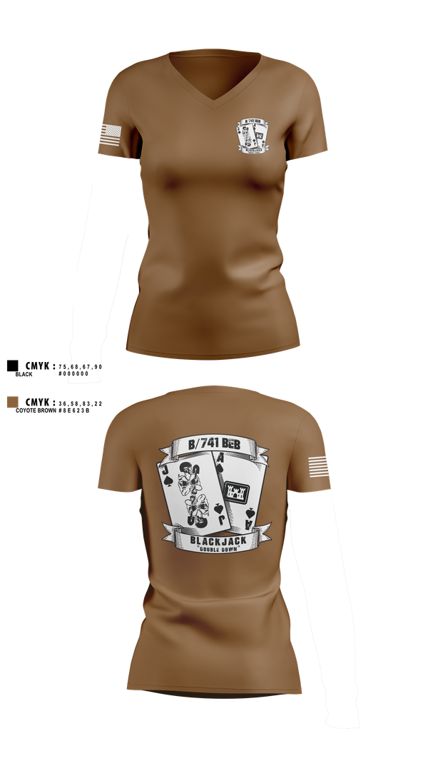 Womens Short Sleeve Vneck Shirt, B/741BEB, Army, Teamtime, Team time, sublimation, custom sports apparel, team uniforms, spirit wear, spiritwear, sports uniforms, custom shirts, team store, custom team store, fundraiser sports, apparel fundraiser