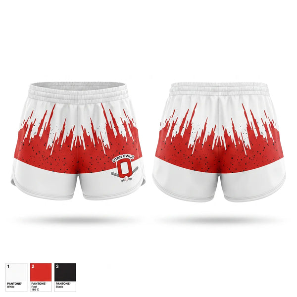 Womens Shorts, Utah Owlz, Baseball, Teamtime, Team time, sublimation, custom sports apparel, team uniforms, spirit wear, spiritwear, sports uniforms, custom shirts, team store, custom team store, fundraiser sports, apparel fundraiser