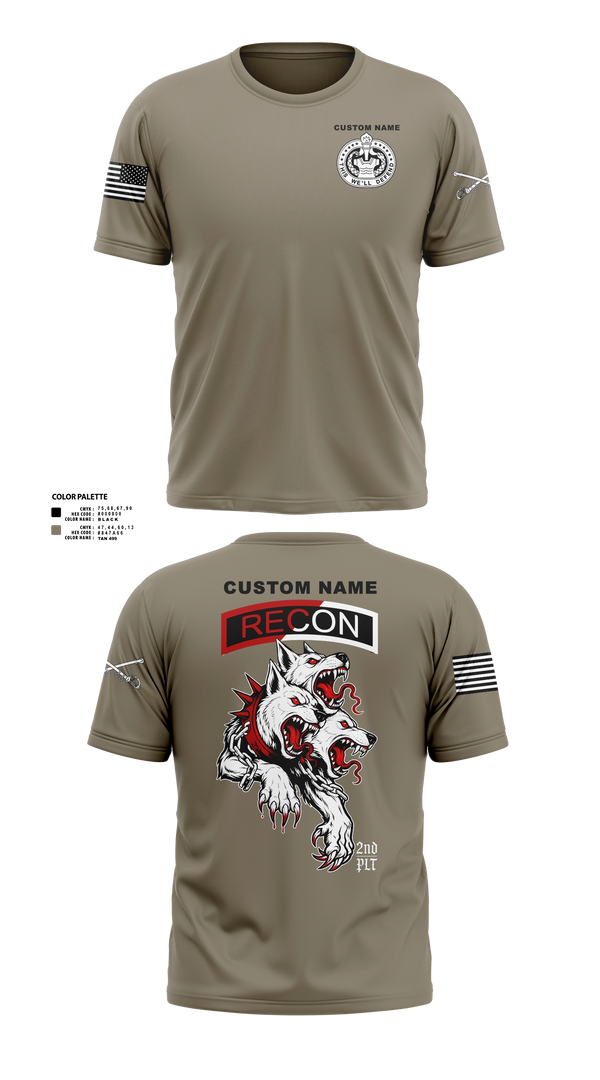 Assassin Troop, 2-15 CAV Old School Cotton Feel Shirt - 33