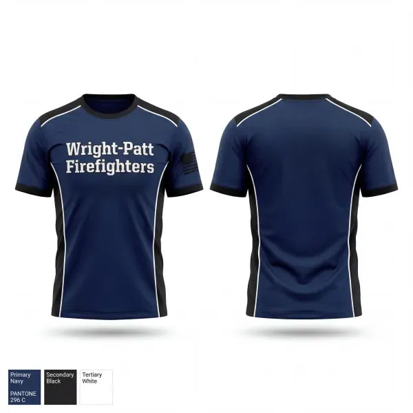 Short Sleeve Performance Shirt, Wright-Patt Firefighters, Fire Department, Teamtime, Team time, sublimation, custom sports apparel, team uniforms, spirit wear, spiritwear, sports uniforms, custom shirts, team store, custom team store, fundraiser sports, apparel fundraiser