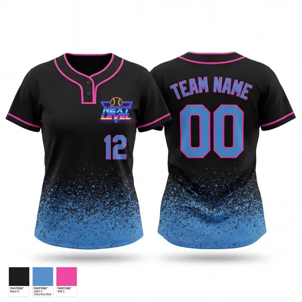Two Button Softball Jersey, NEXT LEVEL, Softball, Teamtime, Team time, sublimation, custom sports apparel, team uniforms, spirit wear, spiritwear, sports uniforms, custom shirts, team store, custom team store, fundraiser sports, apparel fundraiser