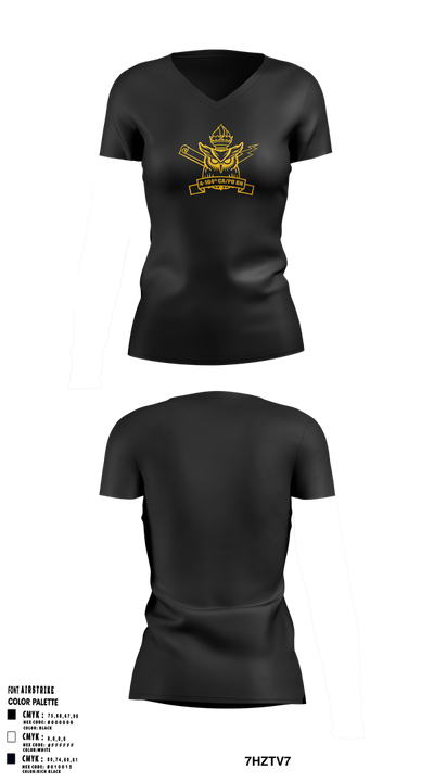 4th/104th BN (CA/PO) 7380170 Women's Short Sleeve V-neck Shirt - 11