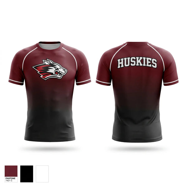 Short Sleeve Rash Guard Shirt, New Holstein Huskies, Wrestling, Teamtime, Team time, sublimation, custom sports apparel, team uniforms, spirit wear, spiritwear, sports uniforms, custom shirts, team store, custom team store, fundraiser sports, apparel fundraiser