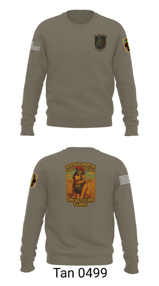 Crew Neck Sweatshirt, SCC 10th Field Hospital, , Teamtime, Team time, sublimation, custom sports apparel, team uniforms, spirit wear, spiritwear, sports uniforms, custom shirts, team store, custom team store, fundraiser sports, apparel fundraiser