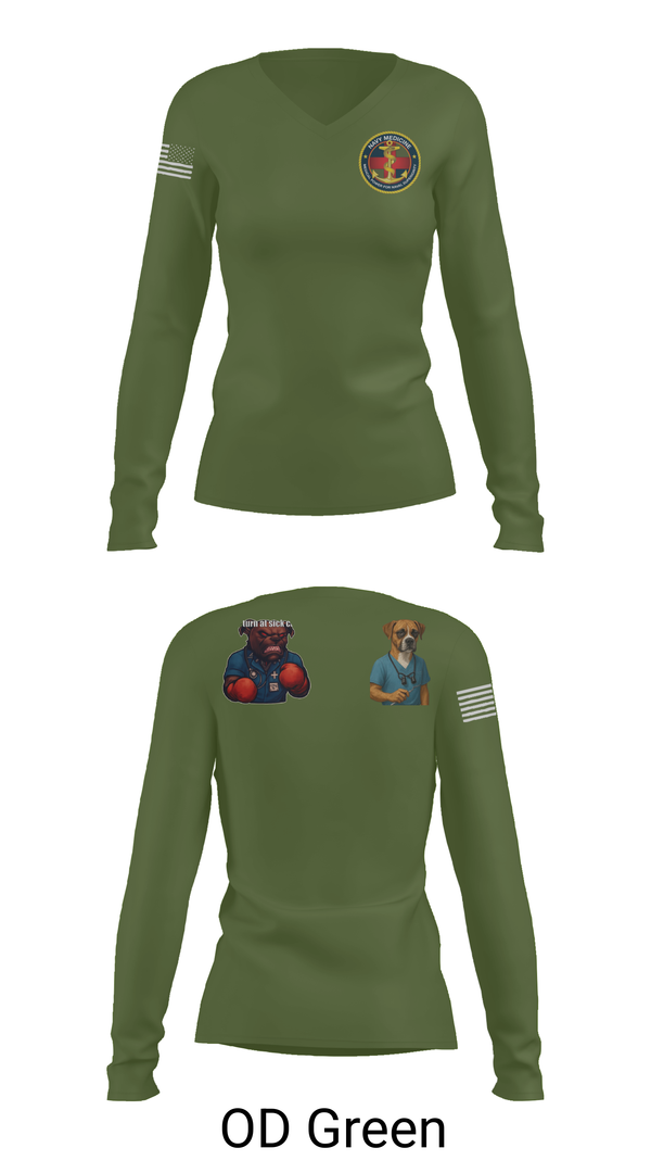 Womens Long Sleeve Vneck Shirt, USS Boxer, , Teamtime, Team time, sublimation, custom sports apparel, team uniforms, spirit wear, spiritwear, sports uniforms, custom shirts, team store, custom team store, fundraiser sports, apparel fundraiser