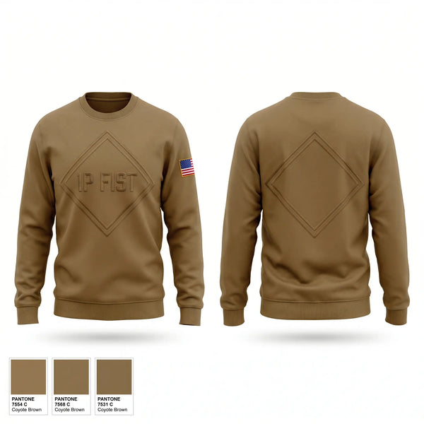Crew Neck Sweatshirt, 1P FIST, Army, Teamtime, Team time, sublimation, custom sports apparel, team uniforms, spirit wear, spiritwear, sports uniforms, custom shirts, team store, custom team store, fundraiser sports, apparel fundraiser